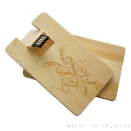 Wooden Credit Card USB Disk Memory Card USB Pen Drive